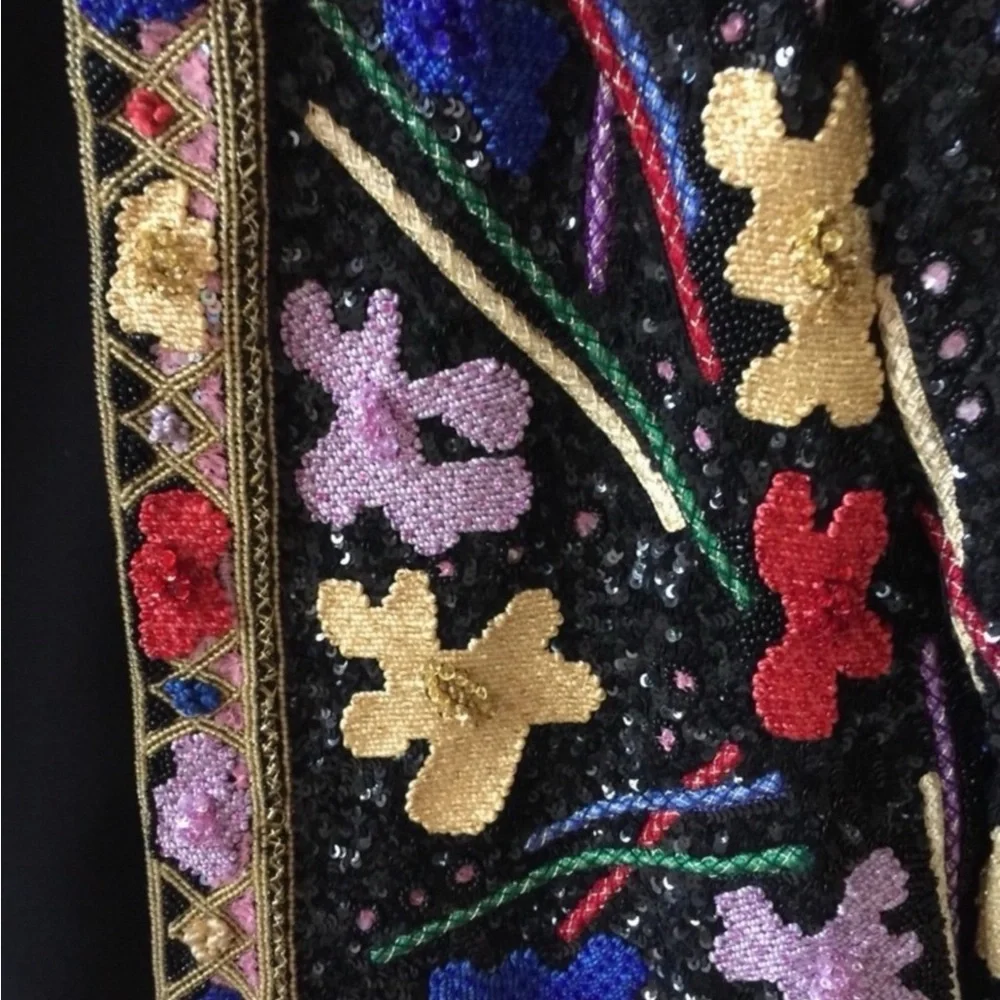 Vintage Richeline Sequined & Beaded Bolaro Jacket - Picture 7 of 8